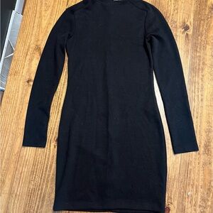 Zara Black Long-Sleeve Bodycon Dress